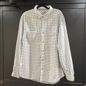 Classic Blue and White Checkered Men's Shirt